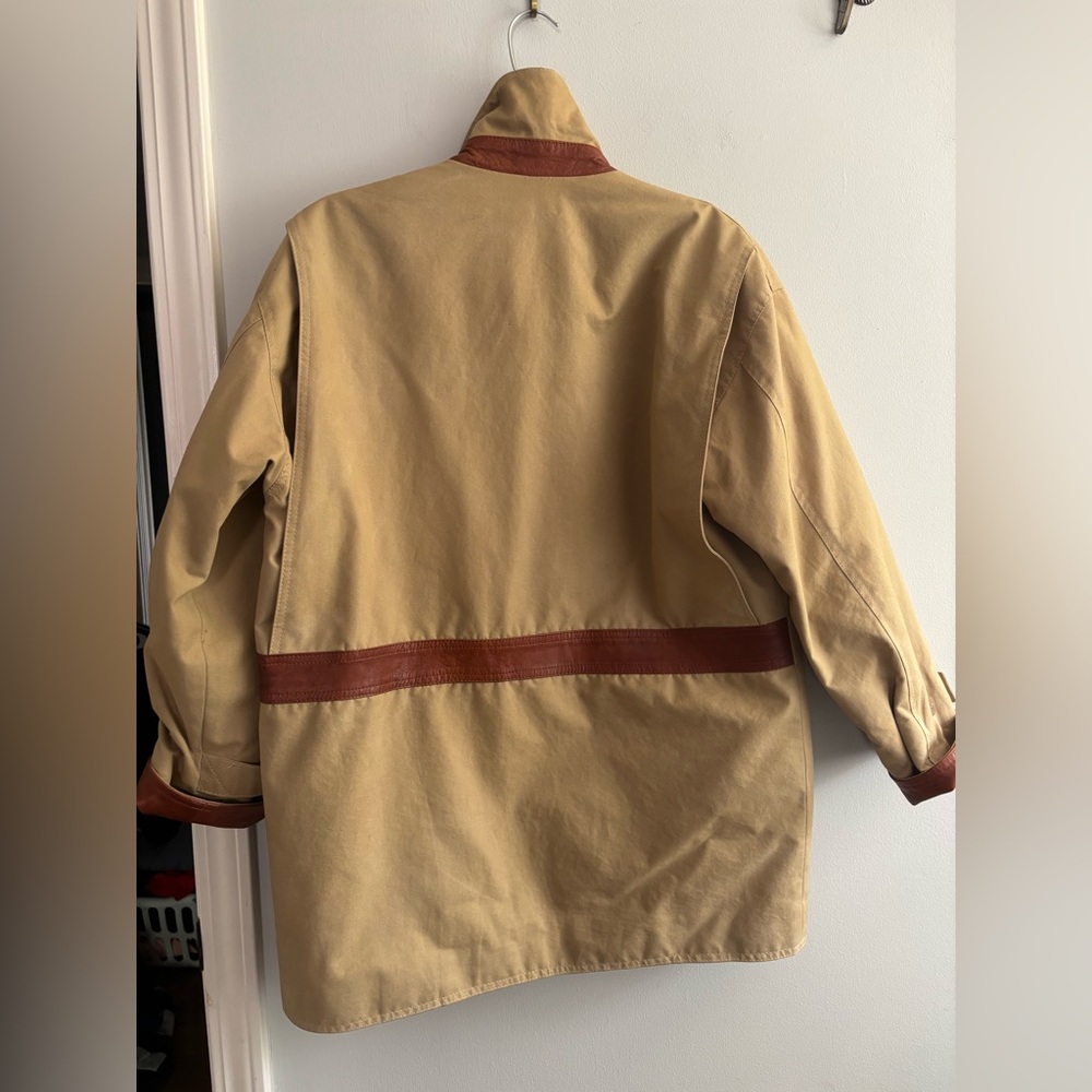 Vintage Burberrys’ canvas leather parka overcoat - Picture 7 of 16